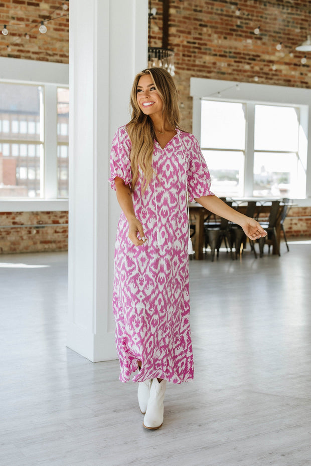 Andie Geometric Maxi Dress | S-XL