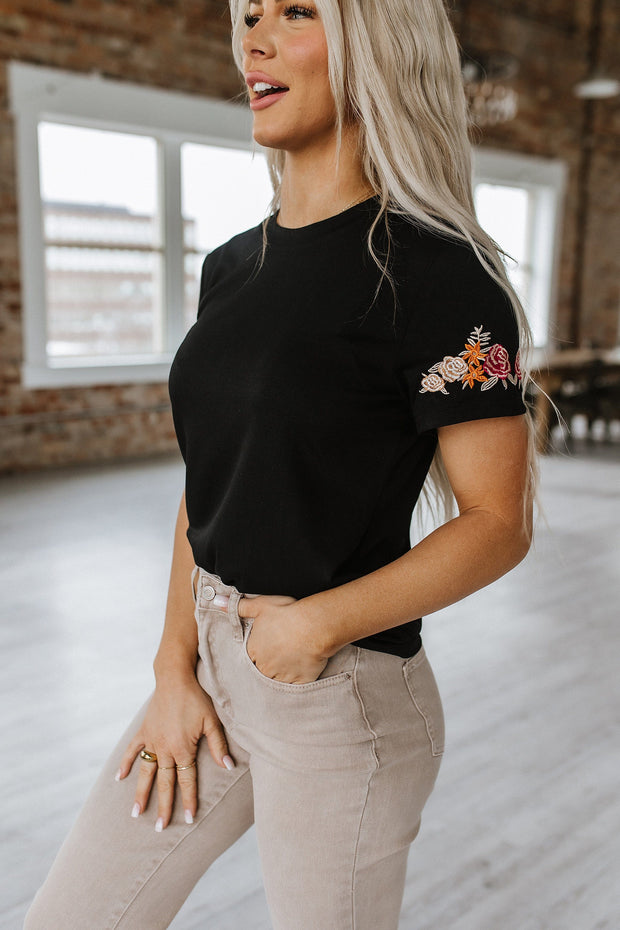 Annabelle Embroidered Print Top | S-XL