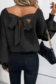 Annalise Lantern Sleeve Bow Knot Sweater | S-XL | PRE ORDER