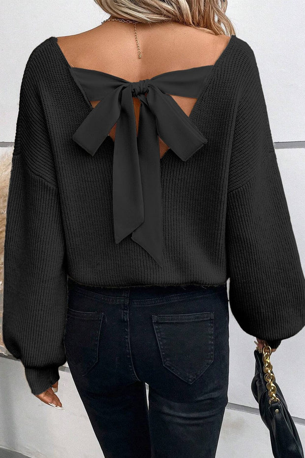 Annalise Lantern Sleeve Bow Knot Sweater | S-XL | PRE ORDER