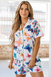 Aria Butterfly Print Pajama Set | S-XL | PRE ORDER