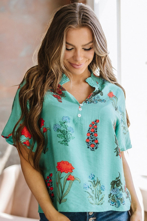 SALE - Arlet Floral V-Neck Blouse