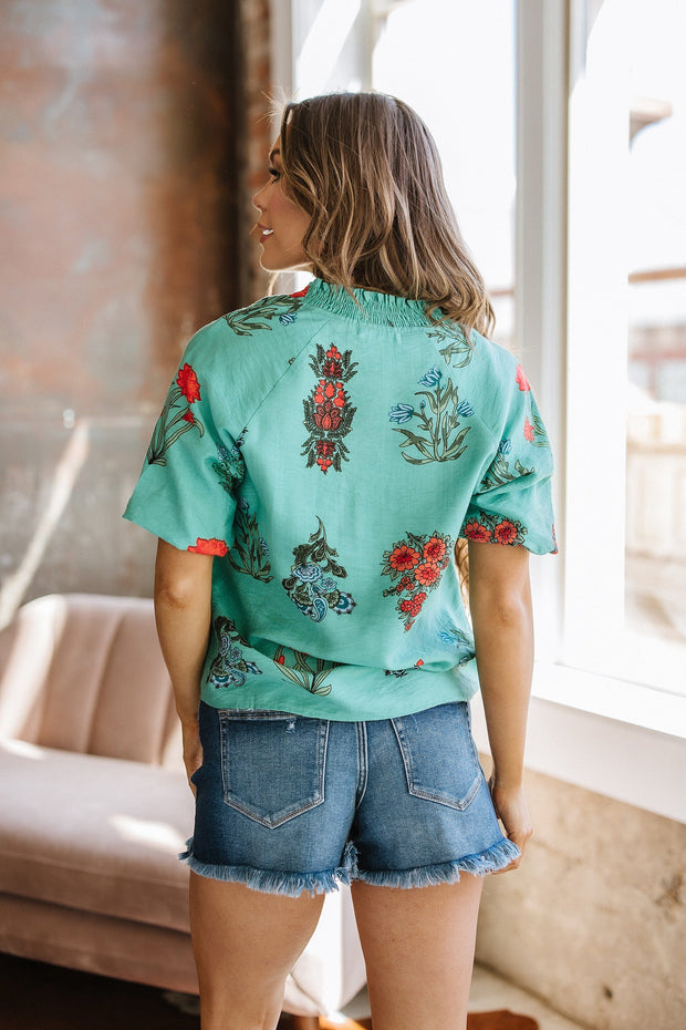 SALE - Arlet Floral V-Neck Blouse