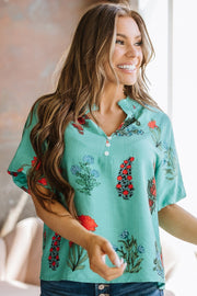 SALE - Arlet Floral V-Neck Blouse