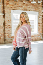 Arnie Striped Drop Shoulder Sweater | S-2XL