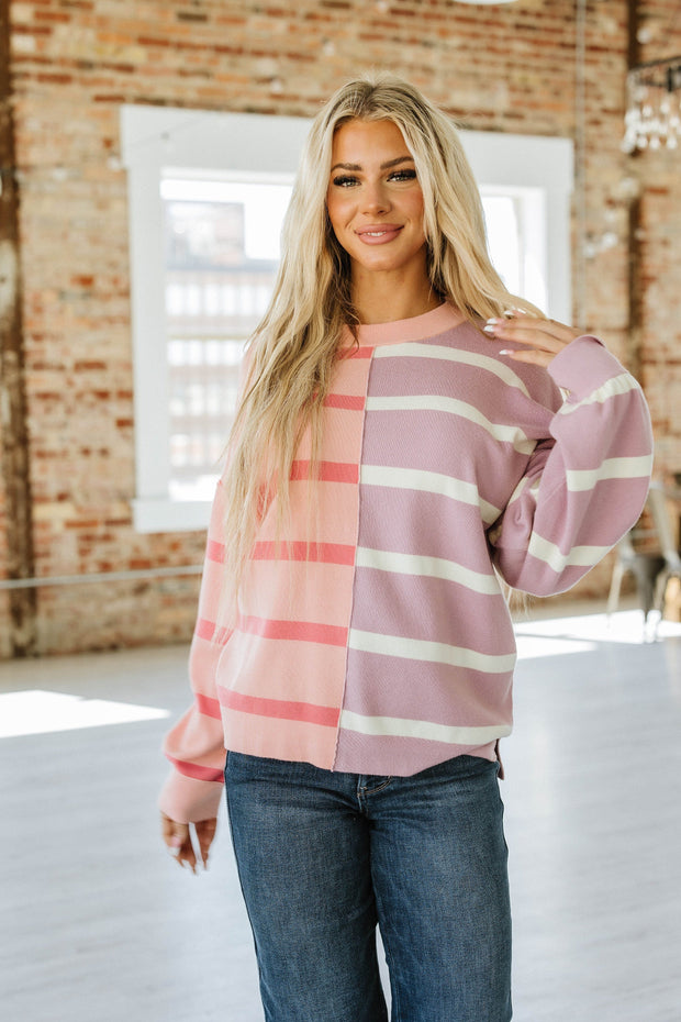 Arnie Striped Drop Shoulder Sweater | S-2XL