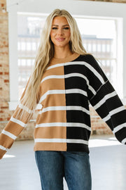 Arnie Striped Drop Shoulder Sweater | S-2XL