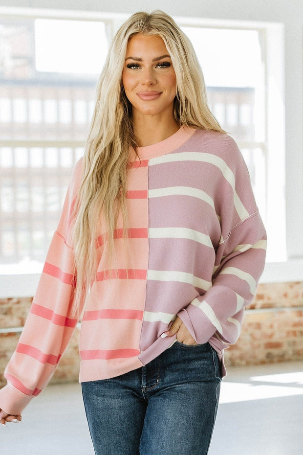 Arnie Striped Drop Shoulder Sweater | S-2XL