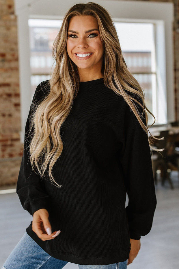 Asia Ribbed Oversized Sweatshirt | DROPSHIP