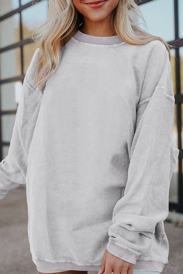 Asia Ribbed Oversized Sweatshirt | DROPSHIP