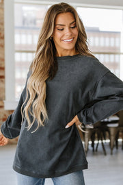 Asia Ribbed Oversized Sweatshirt | S-3XL