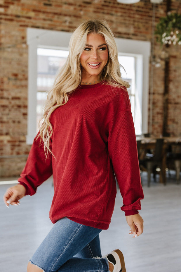 Asia Ribbed Oversized Sweatshirt | S-3XL