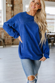 Asia Ribbed Oversized Sweatshirt | S-3XL