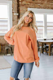 Asia Ribbed Oversized Sweatshirt | S-3XL