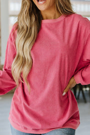 Asia Ribbed Oversized Sweatshirt | S-3XL