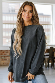 Asia Ribbed Oversized Sweatshirt