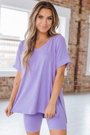 Aubriee Oversized Biker Short Set