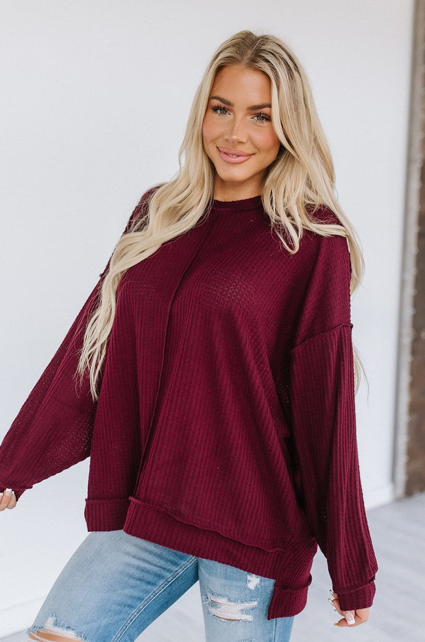 SALE - Aurora Waffle Knit Sweater | S-XL
