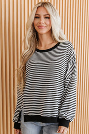 Avenly Striped Oversized Top