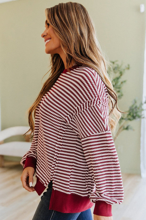 Avenly Striped Oversized Top