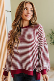 Avenly Striped Oversized Top
