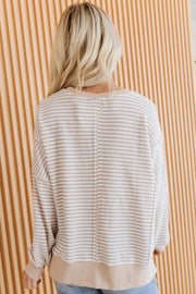 Avenly Striped Oversized Top