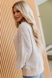 Avenly Striped Oversized Top