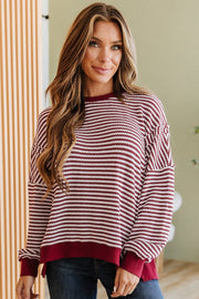 Avenly Striped Oversized Top