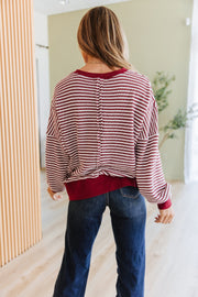 Avenly Striped Oversized Top