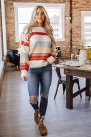 Azalea Color Block Knit Sweater | S-2XL