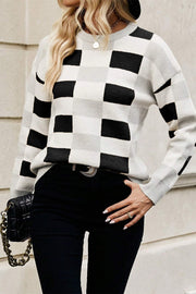 Larissa Checkered Knit Sweater | PRE ORDER