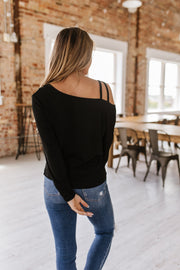 Bailee Asmytrical Long Sleeve Top | S-XL