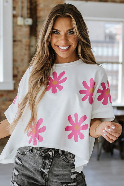 Barby Retro Flower Print Top | S-2XL