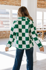 SALE - Baylor Checked Sherpa Jacket