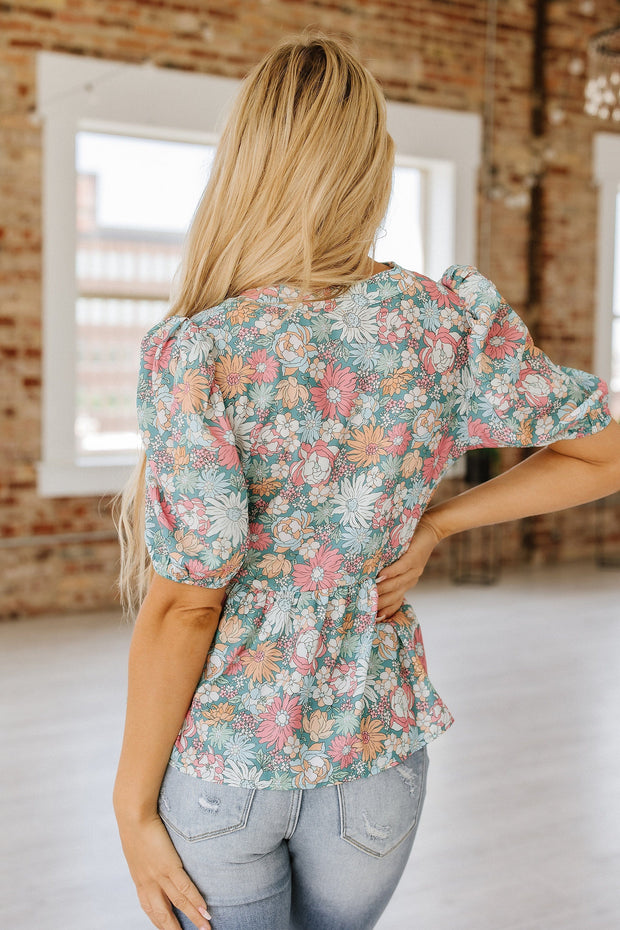 Blaise Floral Peplum Blouse | S-XL