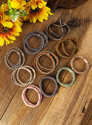 Boho Knotted Hair Ties- 20 Pieces - Light Set