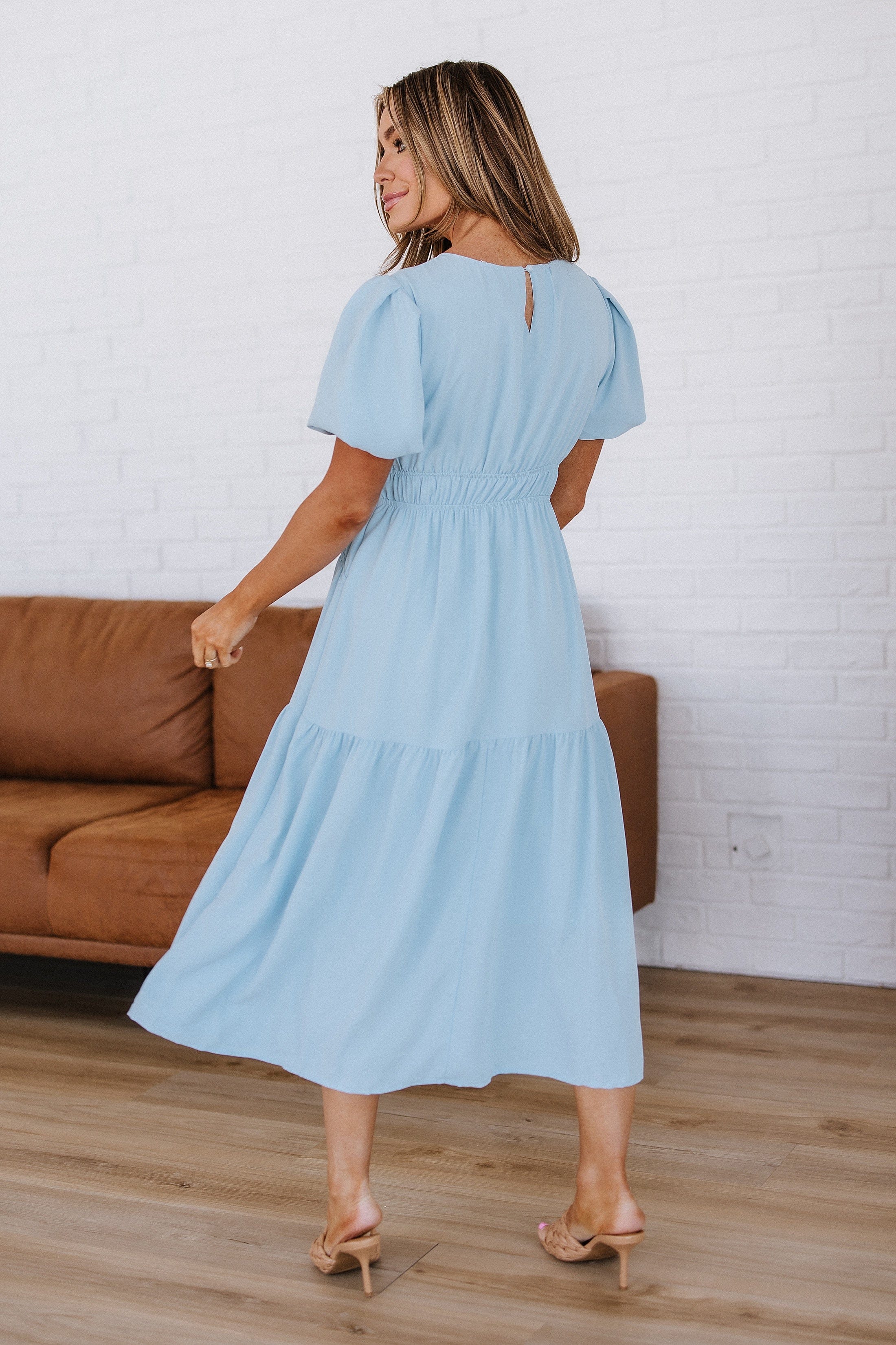 Bonnie Puff Sleeve Midi Dress | DROPSHIP