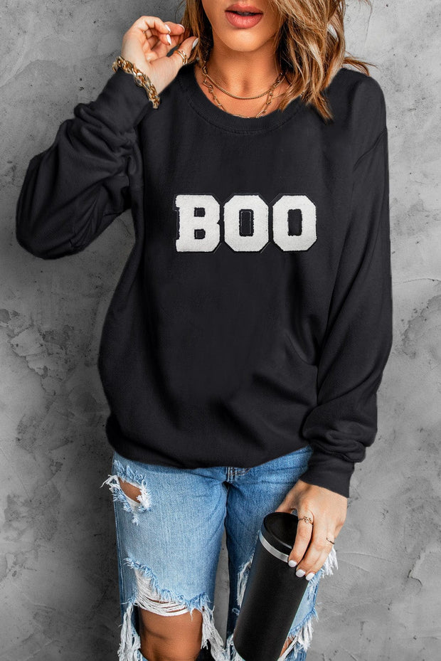 SALE - BOO Crewneck Graphic Sweatshirt | Size Small