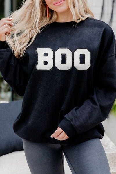 BOO Crewneck Graphic Sweatshirt