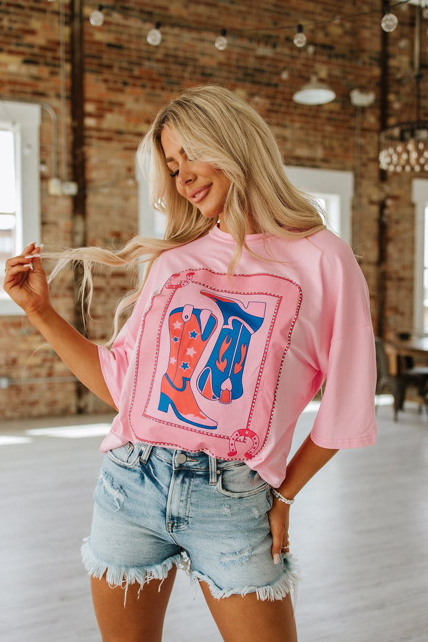 Boots Card Oversized Graphic Tee | S-XL
