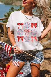 Bow & Firework Graphic Tee | S-2XL