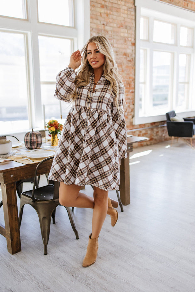 Bradley Plaid Shirt Dress | S-XL