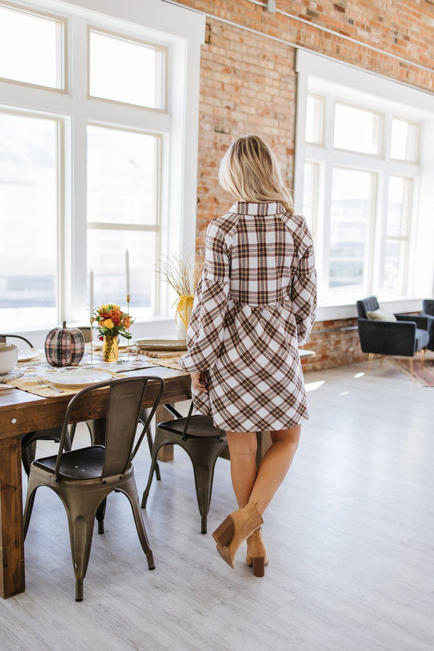 Bradley Plaid Shirt Dress | S-XL