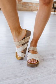 SALE - Braided Criss Cross Platform Sandals