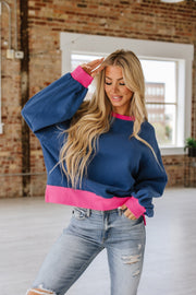 Brandie Contrast Trim Sweatshirt | DROPSHIP