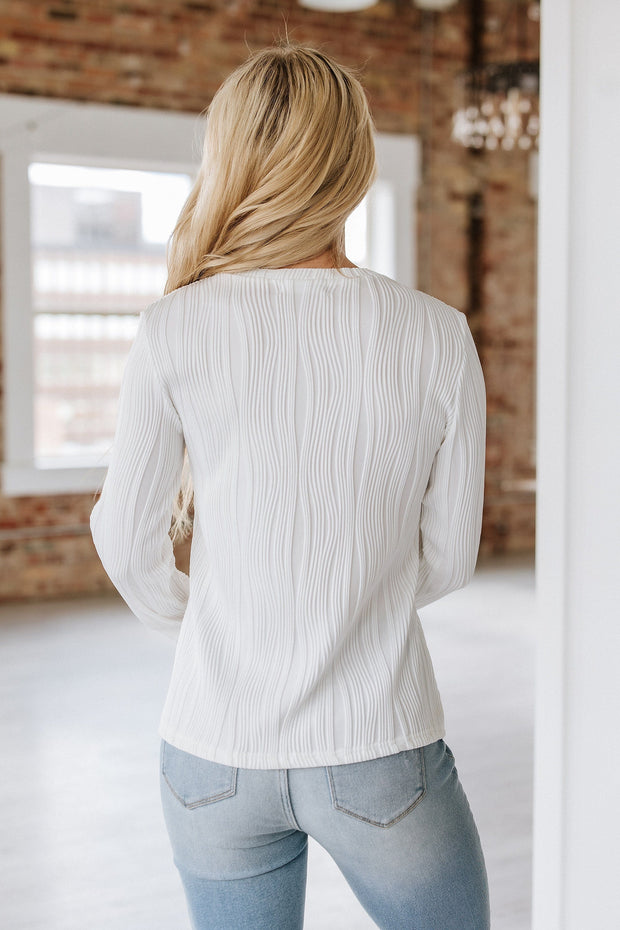 Branson Textured Long Sleeve Top