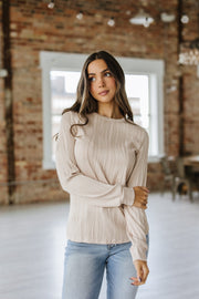 Branson Textured Long Sleeve Top | S-2XL