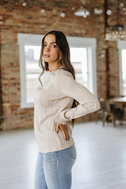 Branson Textured Long Sleeve Top | S-2XL