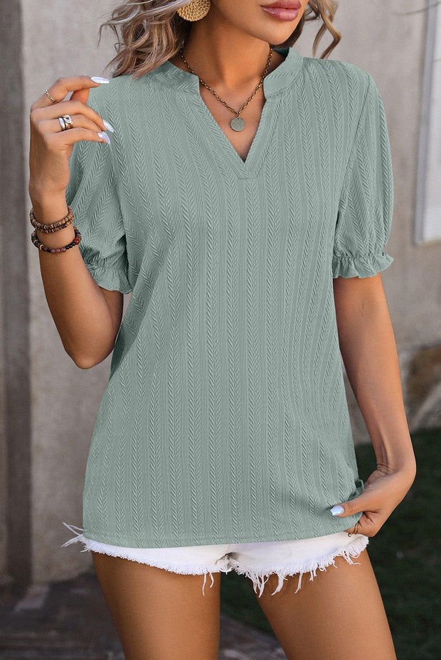 Brielle Textured Puff Sleeve Blouse | S-XL