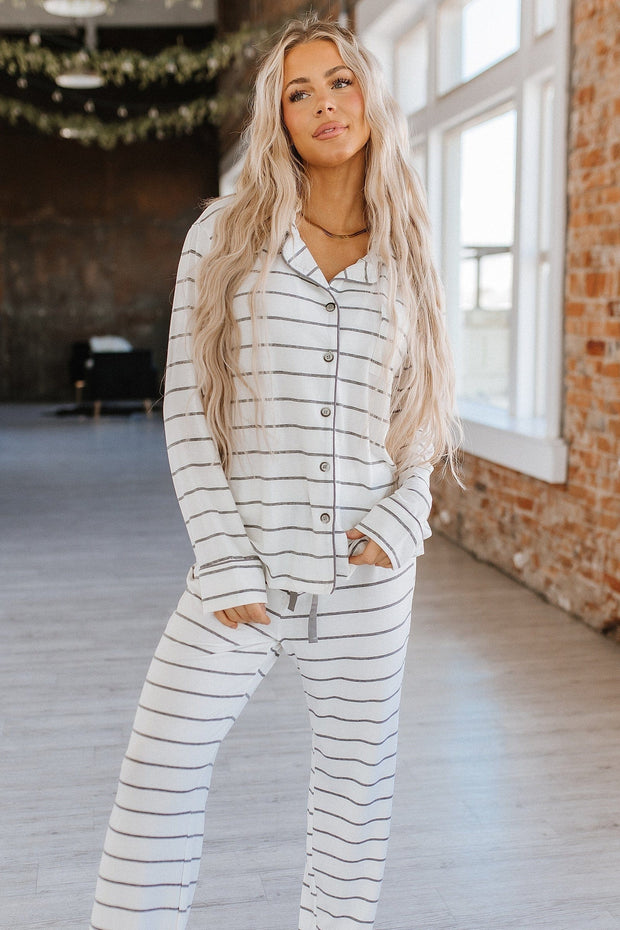 Bronte Striped Pajamas Set | S-XL